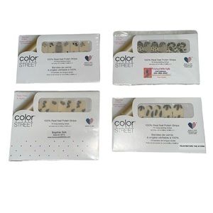 NWT colorSTREET Set of 4 Factory Sealed 100% Real Nail Polish Strips
